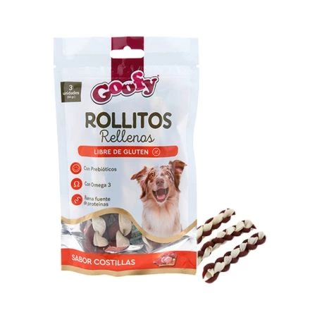 Goofy Rollitos Rellenos Para Perros 3 Unid