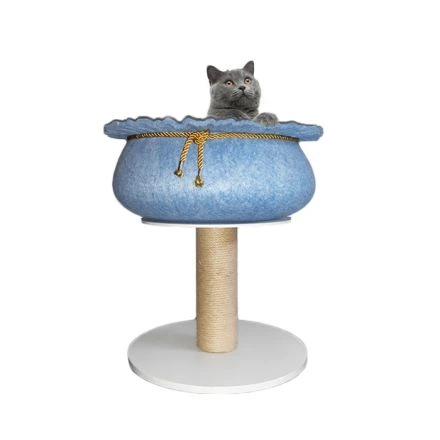 Casa De Fieltro Para Gatos En Forma De Pedestal