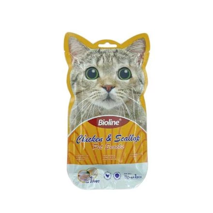 Bioline Cat Treats Chicken & Salmón Snack Cremoso