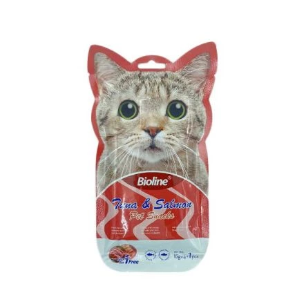 Bioline Cat Treats Tuna & Salmón Snack Cremoso