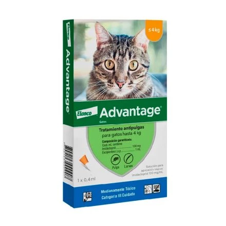 Advantage Pipeta antiparasitaria Externa para Gatos hasta 4 KG